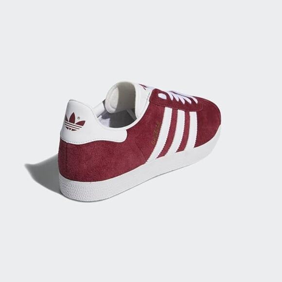 NWT  adidas mens Gazelle Shoes Collegiate Burgundy/White/Gold Metallic 12 main image 4